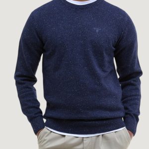 Maglia Barbour essential tisbury crew Blue scuro