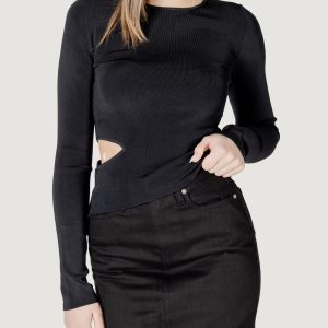 Maglia Calvin Klein Jeans cut out detail ls sw Nero
