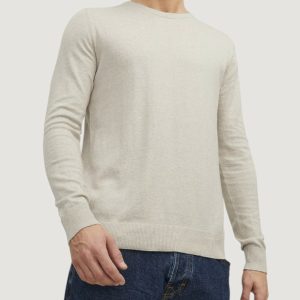 Maglia Jack Jones jjeemil knit crew neck noos Beige chiaro