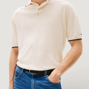 Maglia Tommy Hilfiger tencel linen knitted Avorio