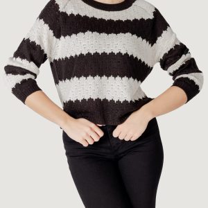 Maglione Jacqueline de Yong jdysun minna l/s Black-White