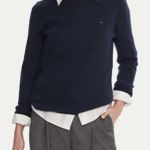Maglione Tommy Hilfiger soft wool c-nk sweat Blue scuro
