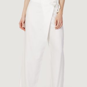 Pantaloni a palazzo Hanny Deep tinta unita delfin Panna