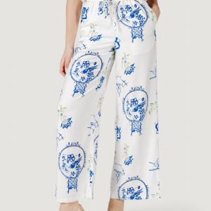 Pantaloni a palazzo ICHI ihlucie pa Bianco