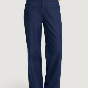 Pantaloni a palazzo ICHI ihkate denim pa Dark Blue Denim