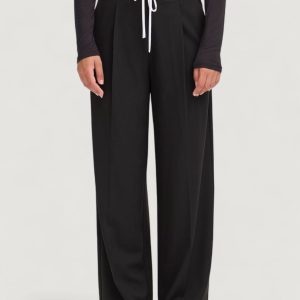 Pantaloni a palazzo ICHI ihkyrra pa Nero