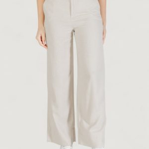 Pantaloni a palazzo Only onlcaro hw linen bl wide pant cc pnt Beige chiaro