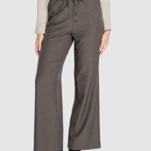 Pantaloni a palazzo Only onlginny hw wide pull up pant oy pnt Grigio Scuro