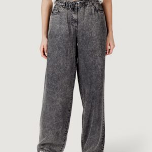 Pantaloni a palazzo Only onlkenya life acid wash pants cc otw Nero