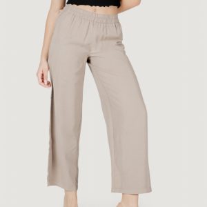 Pantaloni a palazzo Only onlaris life hw pull-up pant cc wvn Taupe