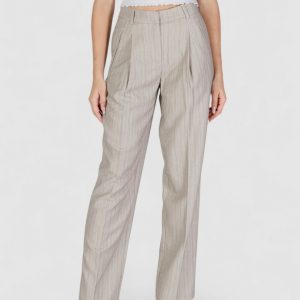 Pantaloni a palazzo Vero Moda vmeli hw herringbone straight pants Grigio Chiaro