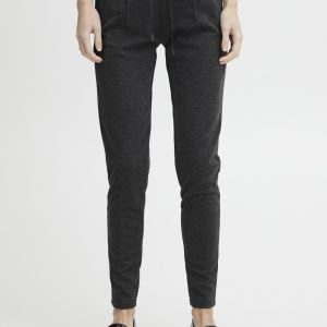 Pantaloni a sigaretta ICHI ihkate pa2 long Grigio Scuro