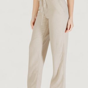 Pantaloni a sigaretta Only onlcaro mw linen bl str belt pant cc tlr Beige