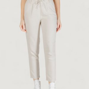 Pantaloni regular Only onlcaro-poptrash easy linen bl pnt noos Avorio