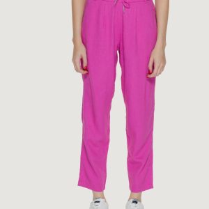 Pantaloni regular Only onlcaro-poptrash easy linen bl pnt noos Rosa