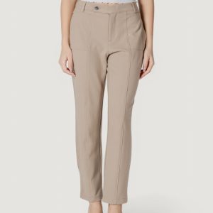 Pantaloni regular Street One tapered leg punto di roma Beige