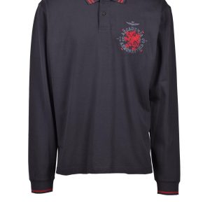 Polo manica corta AERONAUTICA MILITARE  Antracite