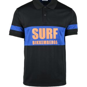 Polo manica corta BIKKEMBERGS  Nero – Blu