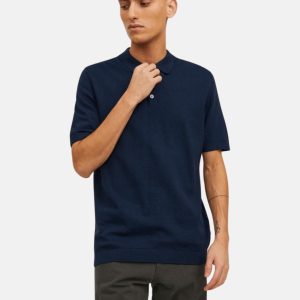 Polo manica corta Jack Jones jpremil knit polo s/s sn Blu