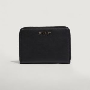 Portafoglio piccolo Replay pu Nero