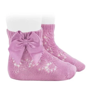 Calzino traforato corto con Fiocco seta Condor