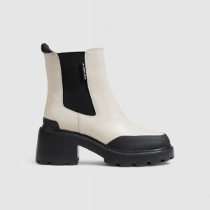 Stivali Tommy Hilfiger Jeans tjw mid heel chelsea Beige chiaro