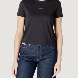T-shirt Calvin Klein Jeans placed institutional Nero
