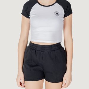 T-shirt Converse chuck patch colorblock ss top Bianco – Nero