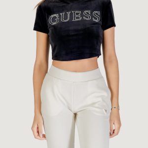 T-shirt Guess Active couture crop tee Nero