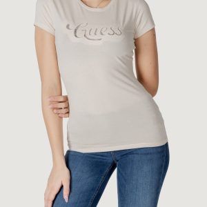 T-shirt Guess ss guess dot logo r3 Beige chiaro