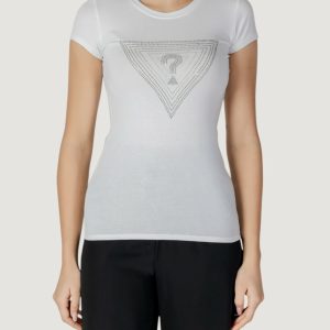 T-shirt Guess ss triangle ombre r3 Bianco