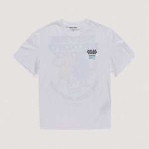 T-shirt Jack Jones joramusement teess crew neck tg Bianco