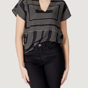 T-shirt Jacqueline de Yong jdypepper s/s top wvn dia Nero