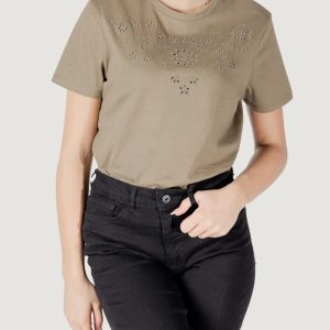 T-shirt Jacqueline de Yong jdycif s/s broderie anglaise top jrs Verde