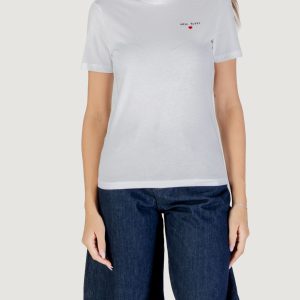 T-shirt Only onladelina s/s tee cs jrs Bianco