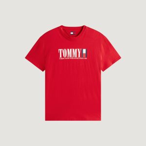 T-shirt Tommy Hilfiger Jeans tjm reg tommy dna fl Rosso
