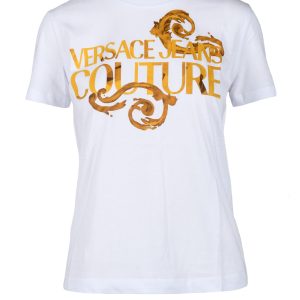 T-shirt Versace Jeans Couture  BIANCO/GIALLO