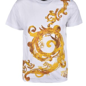 T-shirt Versace Jeans Couture  BIANCO/GIALLO