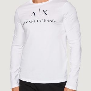T-shirt manica lunga Armani Exchange  Bianco