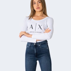T-shirt manica lunga Armani Exchange  Bianco