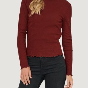 T-shirt manica lunga Only onlemma life ls glitter top jrs noos Mattone