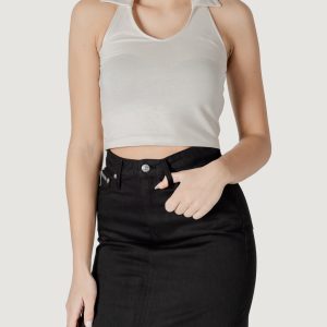 Top Calvin Klein Jeans halterneck polo collar top Beige chiaro