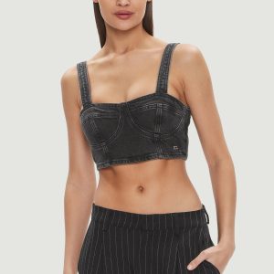 Top Tommy Hilfiger Jeans bustier ah7185 Black Jeans