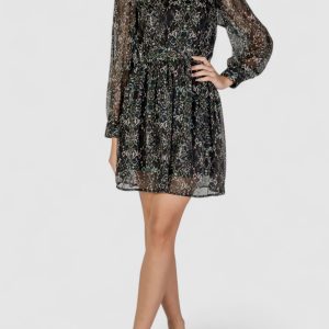 Vestito corto Only onlsonia life l/s v-neck dress ptm Nero