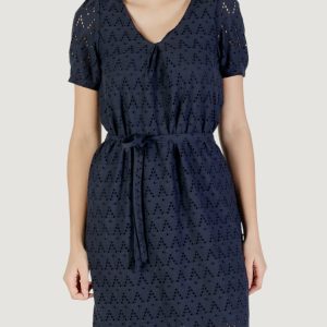 Vestito corto Vila Clothes viamalina v-neck s/s/pb Blu