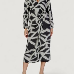 Vestito lungo Jacqueline de Yong jdybase life l/s wrap wvn Nero