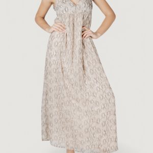 Vestito lungo Only onlsadia life strap bow maxi wvn Beige chiaro