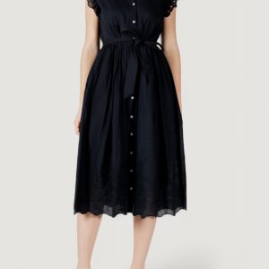 Vestito midi Vila Clothes vianglassi v-neck s/l midi Nero